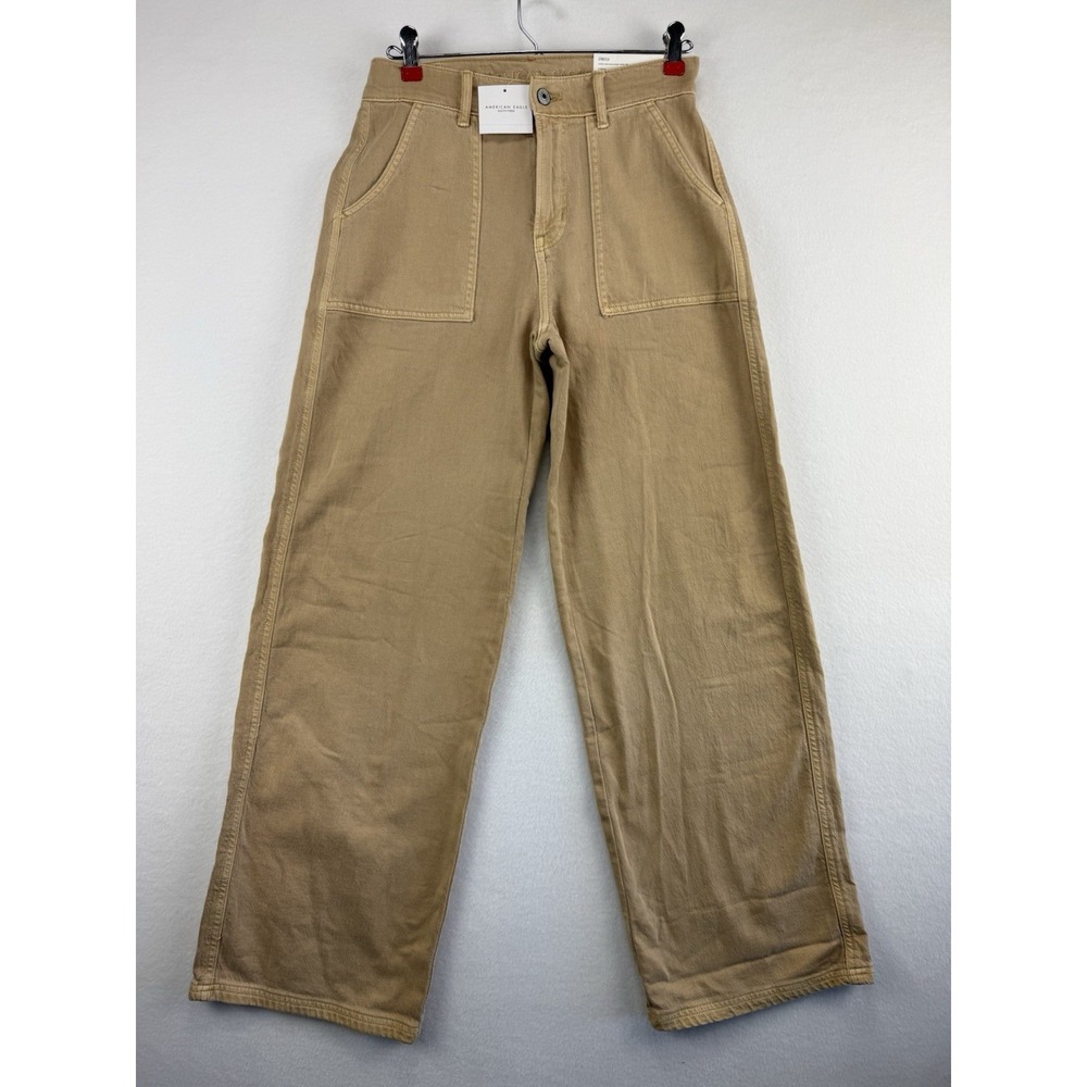 American Eagle Outfitters Wide Leg Utility Pants in Khaki